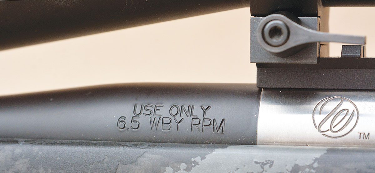 Barrel marking “USE 6.5 WBY RPM.”